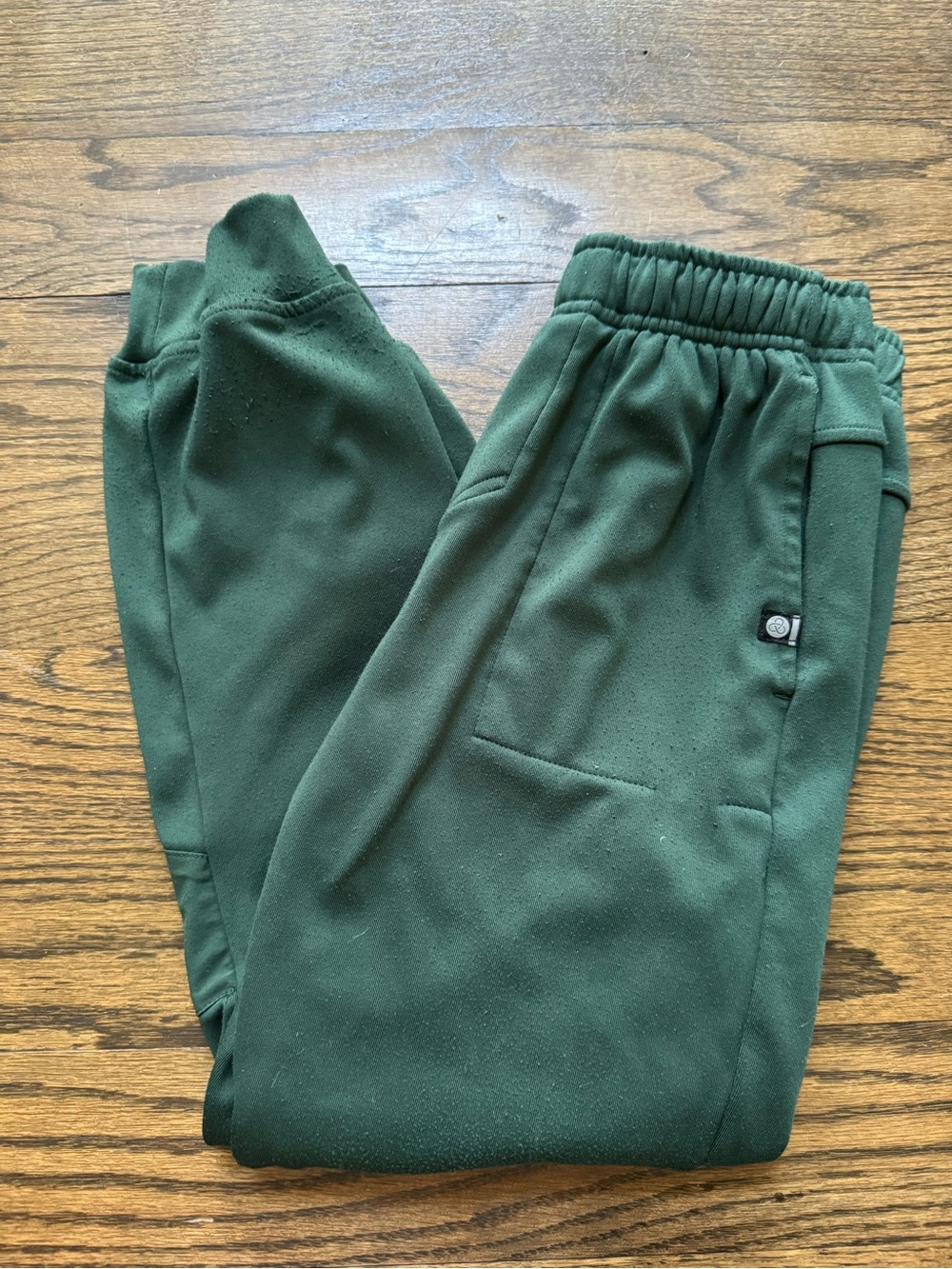 Zella Boys Jogger Pants Green Cargo Performance Sweatpants Size 7/8